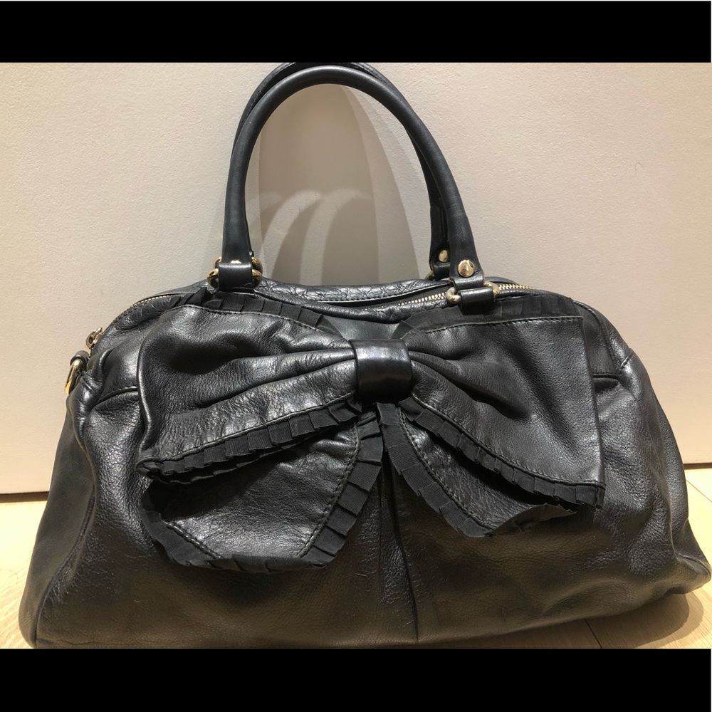 Authentic Valentino black leather bag